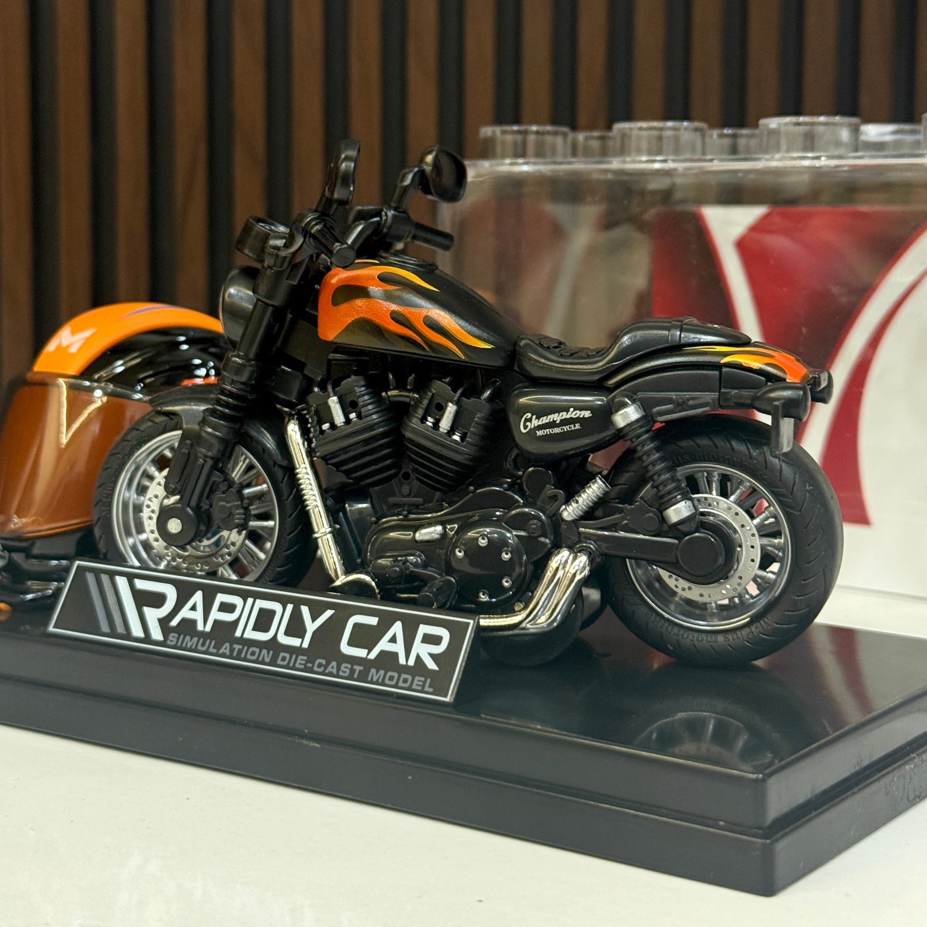 Harley Davidson 1:14 Scale model with helmet