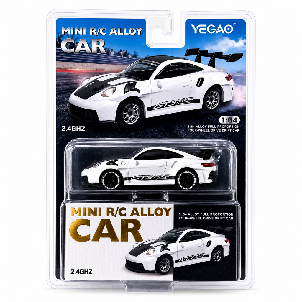 Porsche 911 Gt3 Rs Mini Rc Alloy Drift Car 1:64 scale