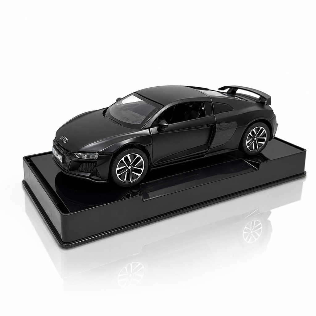 Audi R8 Matte Black 1:32 Scale Model