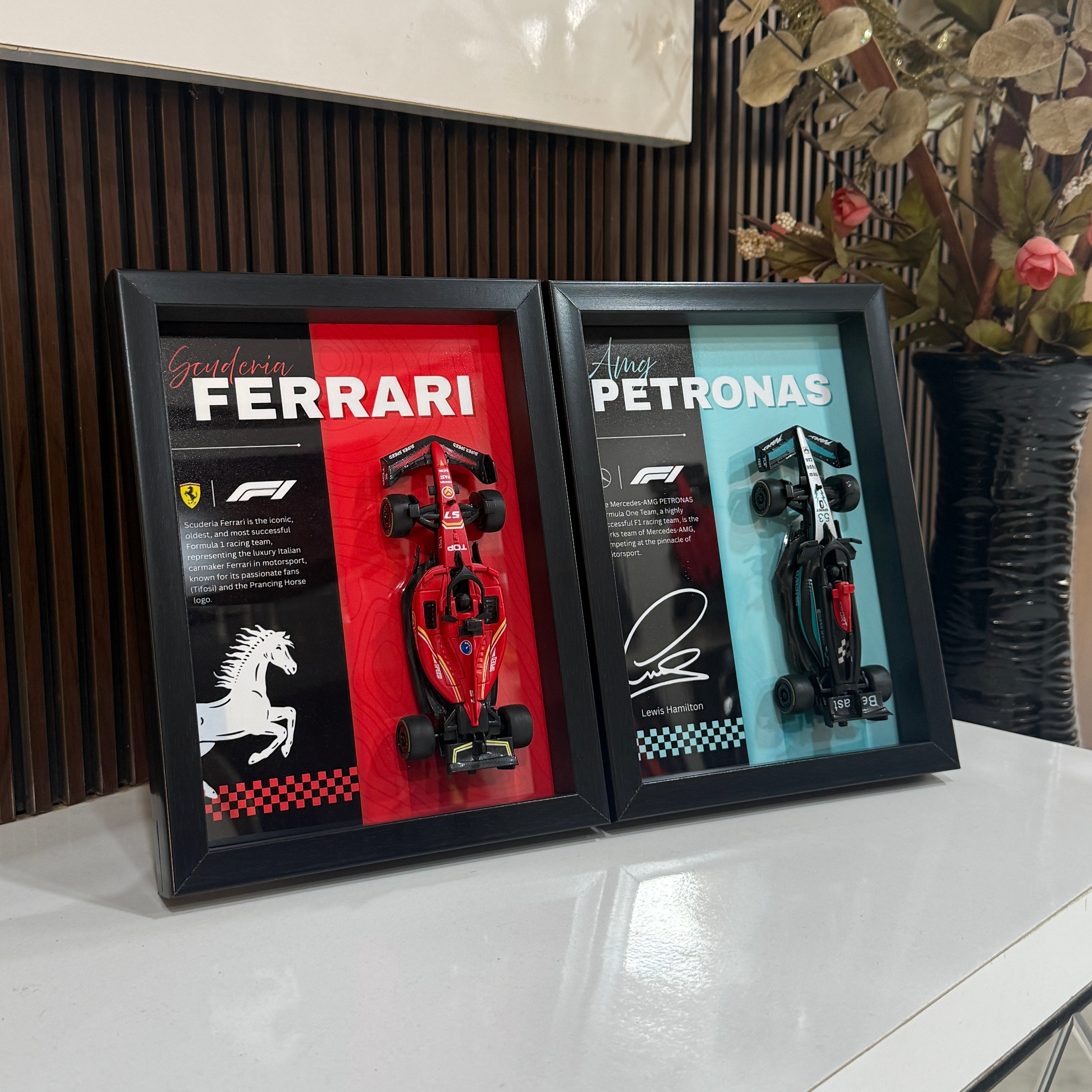 F1 3D Frames Combo ( Ferrari Frame + Mercedes Amg Frame )