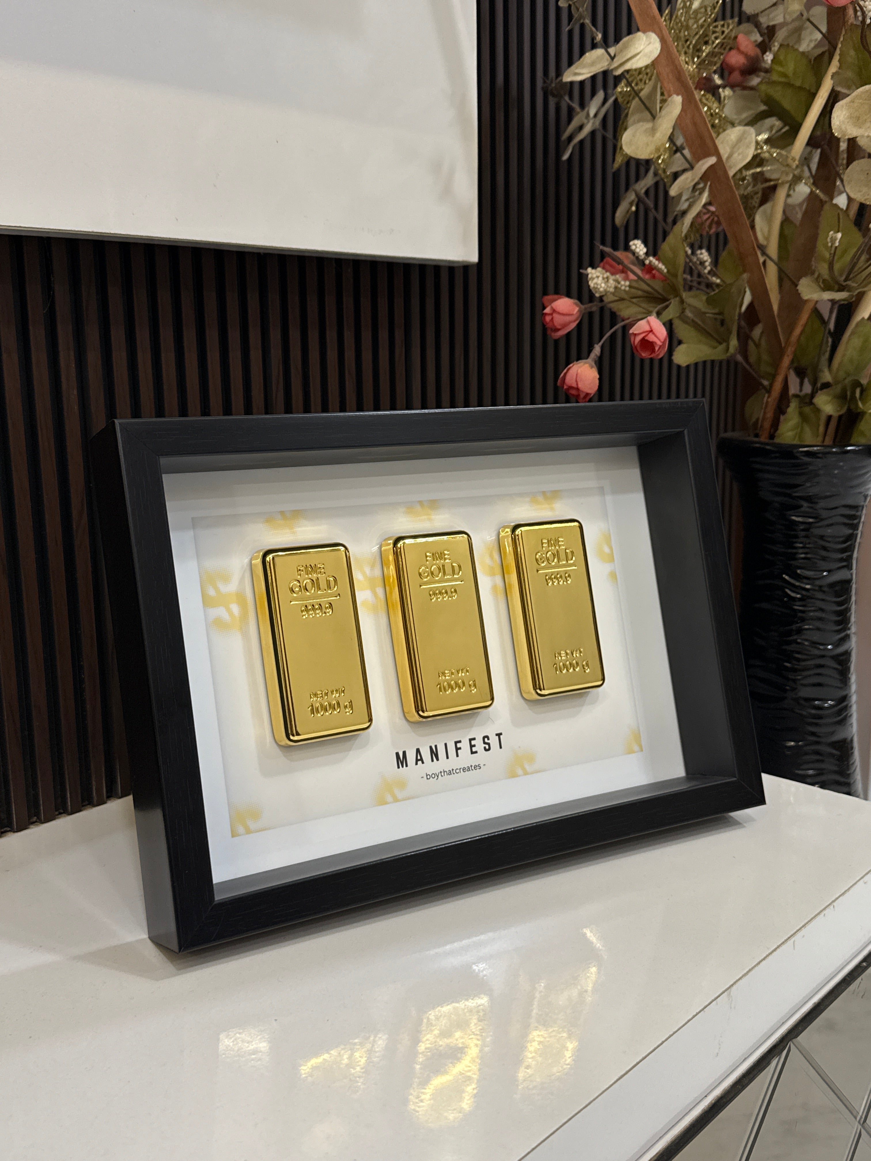 Gold Manifestation 3D Frame