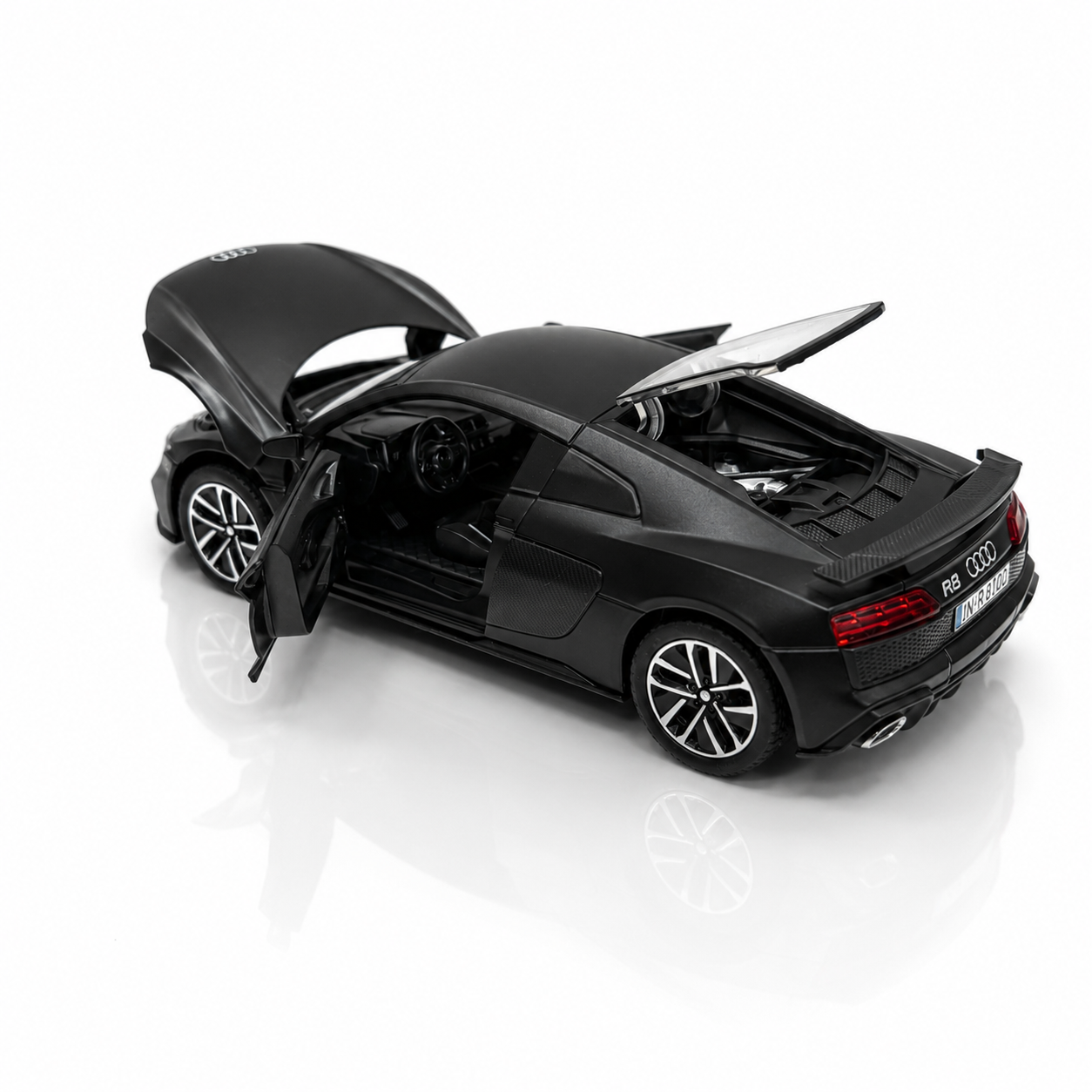 Audi R8 Matte Black 1:32 Scale Model