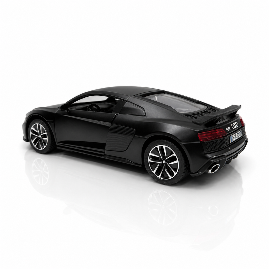Audi R8 Matte Black 1:32 Scale Model