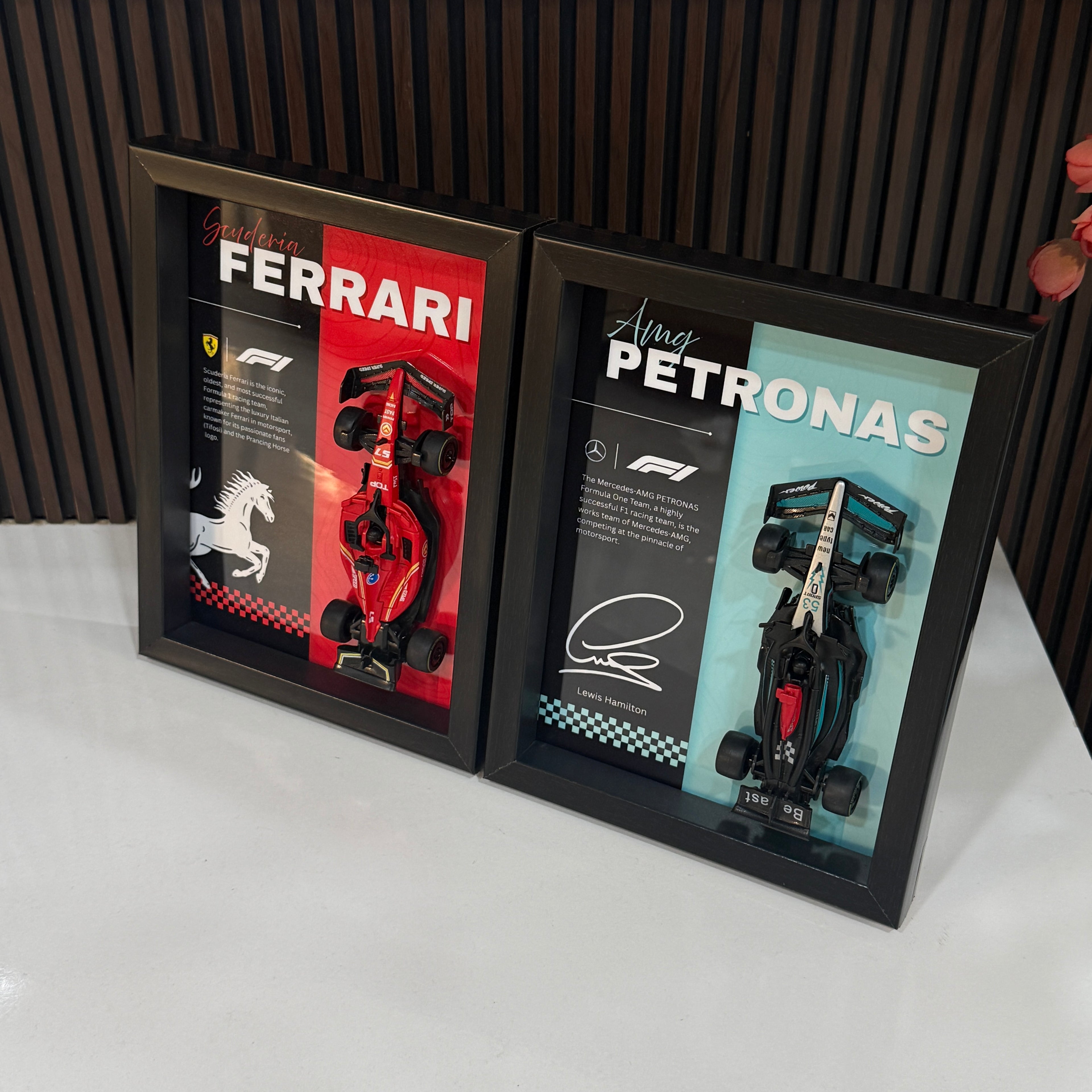 F1 3D Frames Combo ( Ferrari Frame + Mercedes Amg Frame )