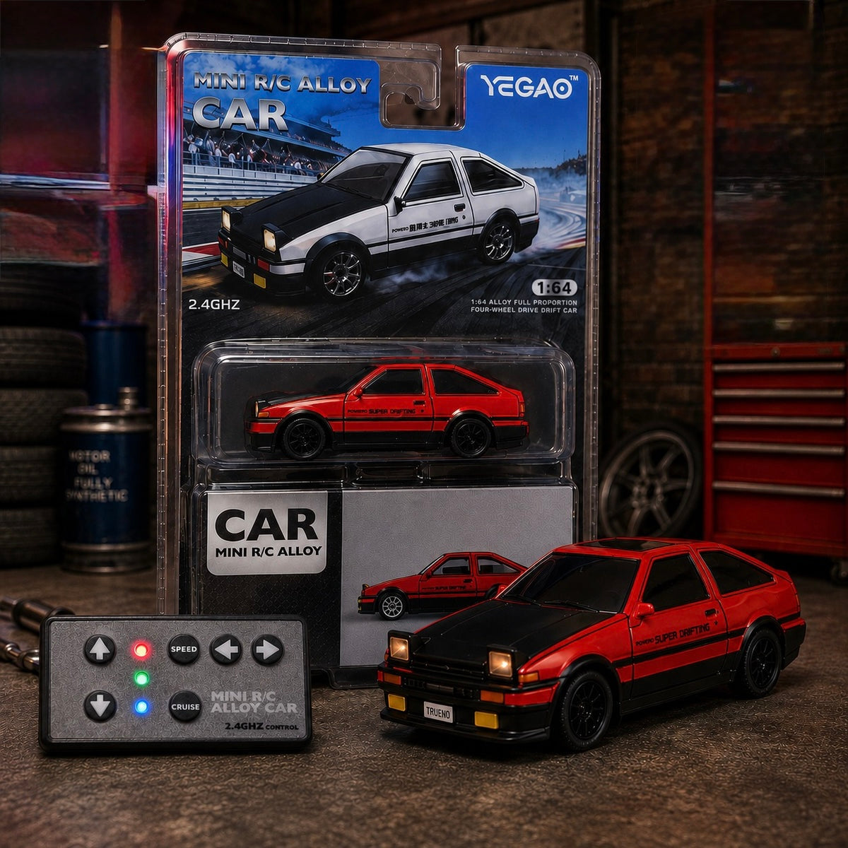 Toyota AE86 Sprinter RC Alloy Drift Car 1:64 Scale