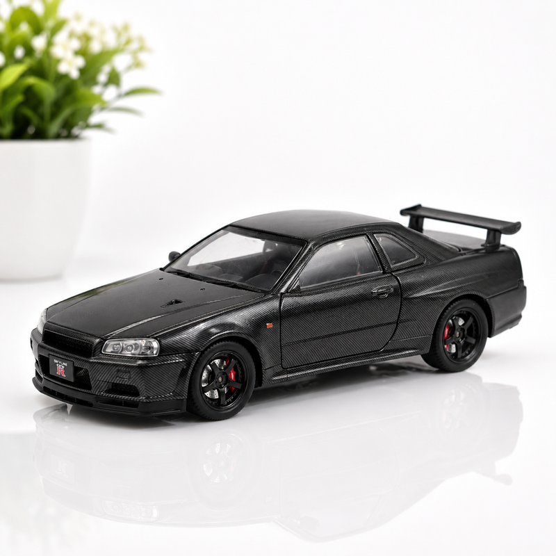 Nissan GTR-R34 fully carbon fibre spec 1:24 Scale Model